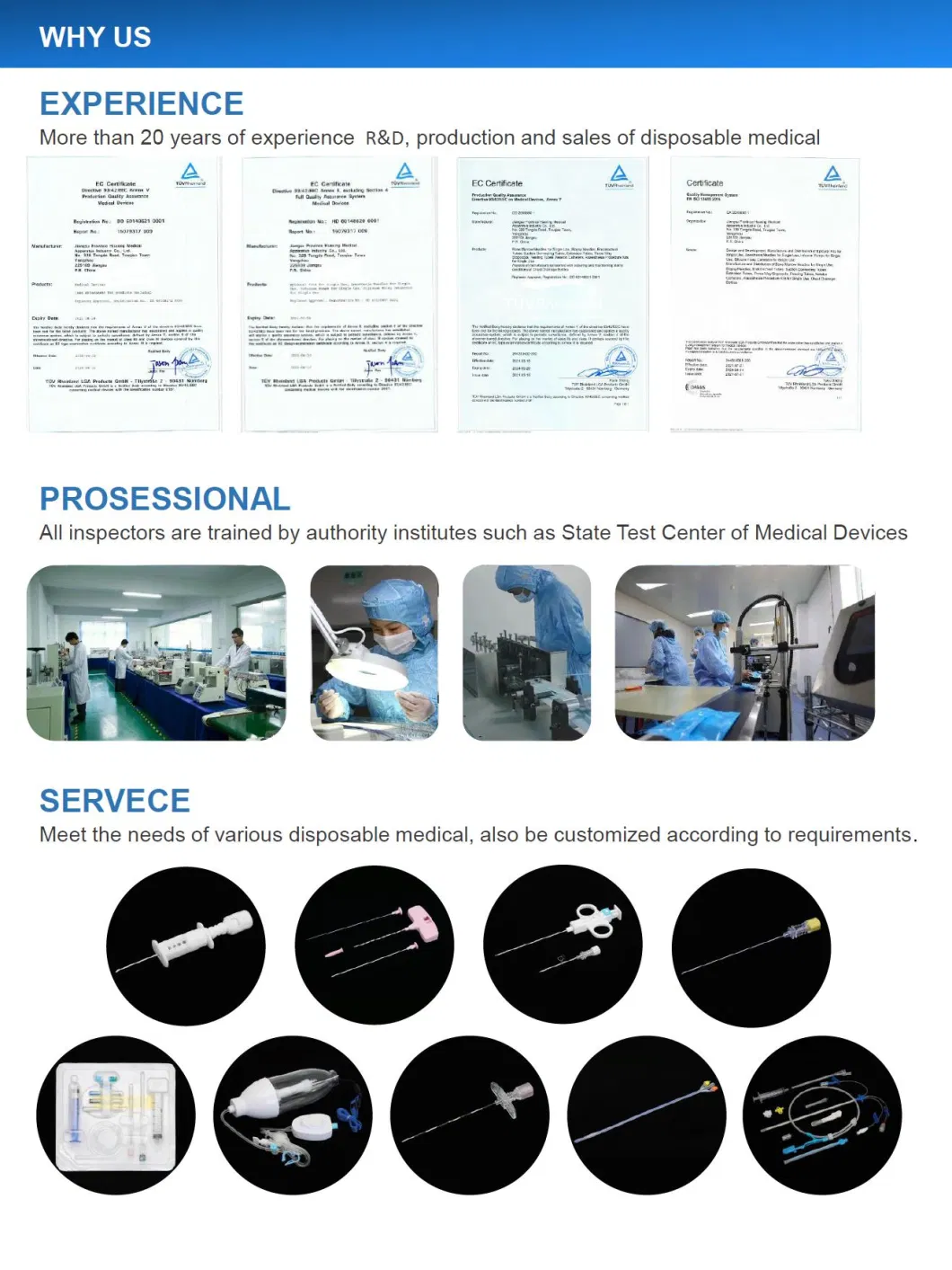 Disposable Medical Semi-Automatic Biopsy Needle with Coaxial Needle Supplier 14G 200mm